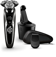Load image into Gallery viewer, Philips Norelco Shaver 9700 with SmartClean, Rechargeable Wet/Dry Electric Shaver with Cleansing Brush Attachment, S9721/89