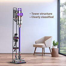 Load image into Gallery viewer, Foho Vacuum Stand for Dyson,Stable Metal Storage Bracket Stand Holder for Dyson Handheld V6 V7 V8 V10 DC30 DC31 DC34 DC35 DC58 DC59 DC62 Cordless Vacuum Cleaners & Accessories & Attachments (Black)