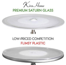 Load image into Gallery viewer, Kira Home Horizon 70" Modern LED Torchiere Floor Lamp (36W, 250W eq.), Glass Diffuser, Dimmable, Timer and Wall Switch Compatible, Adjustable Head, 3000k Warm White Light, Brushed Nickel Finish