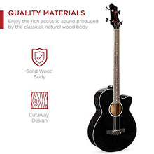 Load image into Gallery viewer, Best Choice Products Acoustic Electric Bass Guitar - Full Size, 4 String, Fretted Bass Guitar - Black