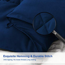 Load image into Gallery viewer, INGALIK All Season California King Size Soft Down Alternative Comforter - Quilted Duvet Insert with Corner Tabs - Winter Warm - Machine Washable (Navy Blue, Cal King (96×104inches))