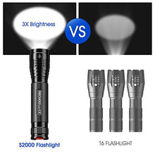 Load image into Gallery viewer, High-Powered LED Flashlight S2000, RECHOO Upgraded Powerful 2000 High Lumens Flashlights with 3 Modes, Zoomable, Water Resistant Flash Light for Camping, Outdoor, Emergency, Hiking