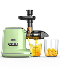 Load image into Gallery viewer, Juicer Machines, ORFELD Cold Press Juicer with 92% Juice Yield & Purest Juice, Easy Cleaning & Quiet Motor Juice Extractor for Vegetables and Fruits (Green)