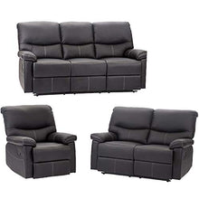 Load image into Gallery viewer, FDW Recliner Sofa PU Leather Set 3 PCS Motion Sofa Loveseat Recliner Sofa Recliner Couch Manual Reclining Chair 3 Seater for Living Room