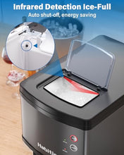 Load image into Gallery viewer, Habitio Nugget Ice Maker, Self-Dispensing Countertop Ice Maker, Pebble Ice Machine with 3L Detachable Water Tank, 33lbs Chewable Ice Cubes /24H, Electric Pellet Ice Maker with Self-Cleaning Function