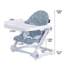 Load image into Gallery viewer, Pamo Babe Booster Seat for Dining Table, Travel Lightweight Folding 2-in-1 Feeding Seat for Baby, Adjustable Tray and Adjustable Hight (Green)