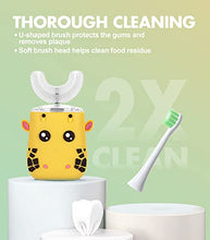 Load image into Gallery viewer, Electric Toothbrush Kids, Kids Toothbrush Electric, Kids Electric Toothbrushes with 5 Ultrasonic Cleaning Modes, Waterproof Electric Toothbrush Kids with Smart Timer