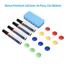Load image into Gallery viewer, Mobile Whiteboard, Double Sided Dry Erase Board Aluminum Frame, Rolling Stand White Board & Accessories with 4 Markers, 1 Eraser, 12 Push Stickers (48x32)