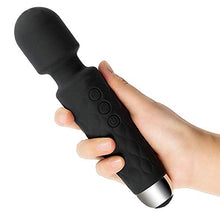Load image into Gallery viewer, Allovers Personal Magic Waterproof Wand Massager, Mini Handheld Rechargeable Neck Shoulder Back Body Massage with 8 Powerful Speeds&20 Pulsating Patterns for Sports Recovery & Muscle Aches (Black)