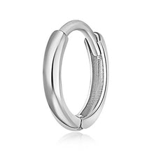 Load image into Gallery viewer, 14k White Gold 1.5mm Thickness Huggie Earrings (8 x 8 mm)