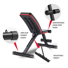 Load image into Gallery viewer, HOLATO Adjustable Weight Bench for Full Body Workout ,Foldable Workout Bench Home Gym Weightlifting and Strength Training,Multi-Purpose Sit up Bench Portable Exercise Bench