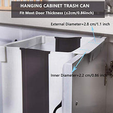 Load image into Gallery viewer, Hanging Trash Can,Silicone Folding Waste Bins Kitchen Foldable Trash Can Collapsible Small Garbage Can Compact Portable Waste Bin for Home Kitchen Room Cabinet Door Drawer - 9L/2.38 Gallon
