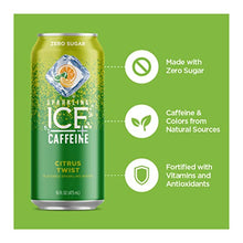 Load image into Gallery viewer, Sparkling Ice +Caffeine Triple Citrus Sparkling Water, with Antioxidants and Vitamins, Zero Sugar, 16 fl oz Cans (Pack of 12)