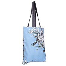 Load image into Gallery viewer, Canvas Tote Bags - Reusable Grocery Bag - Printed Cotton Shopping Bag - Eco Friendly Super Strong Reusuable Washable Bags 19x16.5 Inches, 12.5 Inch Handle NAVY STRIPS