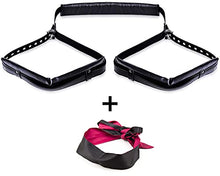 Load image into Gallery viewer, Under Bed Bondage with Blindfold SM Thigh Restraint Sling Legs Binding Leather Restraining Straps Sex Toy for Women ftjg106