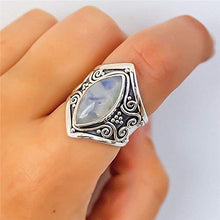 Load image into Gallery viewer, Tripmark Vintage Silver Ring 925 Silver Natural Moonstone Women Jewelry Elegant Gemstone Wedding Ring (9)
