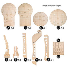 Load image into Gallery viewer, D&D 3D Mage's Tower Battle Map 4-Level 16 Inches Tall Wood Laser Cut with 1" Grid Wargaming Terrain for Dungeons & Dragons, Pathfinder, Warhammer or Other Tabletop RPG