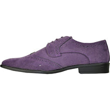 Load image into Gallery viewer, Bravo! Men Dress Shoe King-3 Classic Oxford with Leather Lining - Wide Width Available Purple