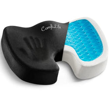 Load image into Gallery viewer, ComfiLife Gel Enhanced Seat Cushion - Non-Slip Orthopedic Gel & Memory Foam Coccyx Cushion for Tailbone Pain - Office Chair Car Seat Cushion - Sciatica & Back Pain Relief (Black)