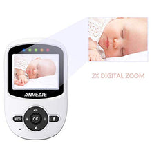 Load image into Gallery viewer, Video Baby Monitor with Digital Camera, ANMEATE Digital 2.4Ghz Wireless Video Monitor with Temperature Monitor, 960ft Transmission Range, 2-Way Talk, Night Vision, High Capacity Battery (White)