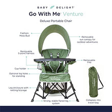 Load image into Gallery viewer, Baby Delight Indoor/Outdoor Sun Canopy Go with Me Venture Deluxe Portable Chair | Moss Bud, 1 Count (Pack of 1), Green