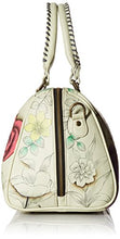 Load image into Gallery viewer, Anna by Anuschka Women's Genuine Leather All Round Zip Satchel | Hand Painted Original Artwork | Medium Zip-Top Organizer | Floral Paradise