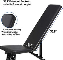 Load image into Gallery viewer, ZENY Adjustable Weight Bench Utility Bench Full Body Workout Foldable Exercise Flat Bench Incline Decline Dumbbell Benches Strength Training Equipment
