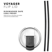 Load image into Gallery viewer, Simple Modern Travel Coffee Mug Insulated Stainless Steel Thermos Cup Voyager with Straw and Clear Flip Lid 20oz (590ml) Tumbler, Ombre: Pacific Dream