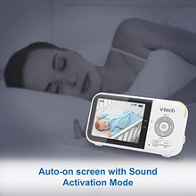 Load image into Gallery viewer, VTech VM819 Video Baby Monitor with 19Hour Battery Life 1000ft Long Range Auto Night Vision 2.8β Screen 2Way Audio Talk Temperature Sensor Power Saving Mode and Lullabies, White