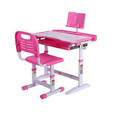 Load image into Gallery viewer, Binory Kids Desk and Chair Set Children Study Table Height Adjustable Kids Desk Ergonomic Design School Students Writing Desk with Tilt Desktop Storage Drawer Bookstand for Boys&Girls(Pink,27.6"x20")