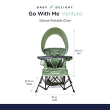 Load image into Gallery viewer, Baby Delight Indoor/Outdoor Sun Canopy Go with Me Venture Deluxe Portable Chair | Moss Bud, 1 Count (Pack of 1), Green