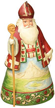 Load image into Gallery viewer, Jim Shore Heartwood Creek Swiss Santa Stone Resin Hanging Ornament, 4.5”