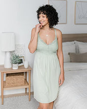 Load image into Gallery viewer, Kindred Bravely Lucille Nursing Nightgown & Maternity Gown (Pistachio, XX-Large)