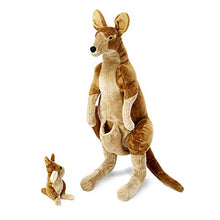 Load image into Gallery viewer, Melissa & Doug Giant Kangaroo and Baby Joey in Pouch - Lifelike Stuffed Animal (nearly 3 feet tall)