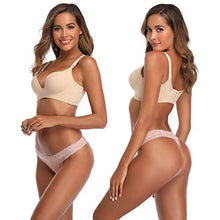Load image into Gallery viewer, Underwear Women, T Back Low Waist See Through Panties Cotton Seamless Lace Thongs for Women