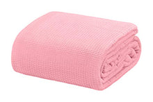 Load image into Gallery viewer, Crover All Season Waffle Premium Thermal Blanket Queen Size 90"x90" Durable Soft Cozy Breathable Weave Design 100% Cotton, Orchid Pink