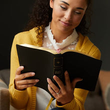 Load image into Gallery viewer, KJV, Large Print Verse-by-Verse Reference Bible, Maclaren Series, Premium Goatskin Leather, Black, Comfort Print: Holy Bible, King James Version