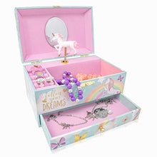 Load image into Gallery viewer, The Memory Building Company Unicorn Jewelry Box for Girls & Boys - Musical Girls Jewelry Organizer Box - Granddaughter Gifts for 8-Year-Old Girls