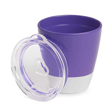 Load image into Gallery viewer, Munchkin Color Me Hungry Splash 7pc Toddler Dining Set – Plate, Bowl, Cup, and Utensils in a Gift Box, Purple