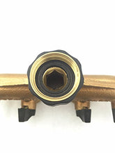 Load image into Gallery viewer, SOMMERLAND Heavy Duty Brass 4 Way Garden Hose Shut Off Connector (Brass Overmold-1PK)