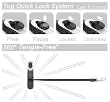 Load image into Gallery viewer, TUG 360° Tangle-Free, Heavy Duty Retractable Dog Leash for Up to 110 lb Dogs; 16 ft Strong Nylon Tape; One-Handed Brake, Pause, Lock (Large, White)