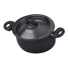 Load image into Gallery viewer, Bialetti - 7265 Bialetti Oval 5.5 Quart Pasta Pot with Strainer Lid, Nonstick, 1, Black