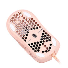 Load image into Gallery viewer, HK Gaming Mira M Ultra Lightweight Honeycomb Shell Wired Gaming Mouse - 6 Buttons - 2.1 oz (63 g) (12 000 cpi, Rose Quartz)