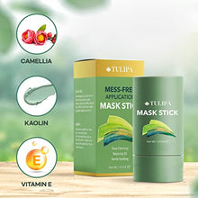 Load image into Gallery viewer, Green Tea Mask Stick, Green Mask Stick, Deep Cleansing Smearing Mask, Clay Charcoal Facial Mask Stick, Balancing Oil & Water, Moisturizing & Nourishing Skin