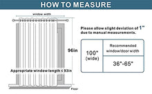 Load image into Gallery viewer, YIUMULA Sliding Glass Door Blinds, Extra Wide Blackout Room Divider Curtain Panels, Thermal Insulated Noise Reducing Curtains for Patio Doors (1 Panel, Black, 100 Inch W X 96 Inch L)