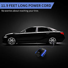 Load image into Gallery viewer, VacLife Portable Air Compressor for Car Tires, DC 12V Air Compressor Tire Inflator, Tire Pump with LED Light, Digital Air Pump For Car Tires, Bicycle and Other Inflatables,Bule