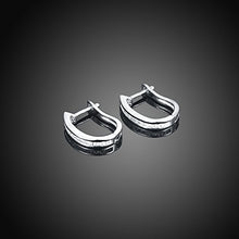 Load image into Gallery viewer, Platinum Gold Hoop Earrings Jewelry Birthday Gifts Presents Gemstone for Women Anniversary Zirconia Crystal