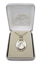 Load image into Gallery viewer, Catholic Patron Saint Pendants Sterling Silver The Divine Mercy of Jesus Medal Pendant, 1 1/4 Inch
