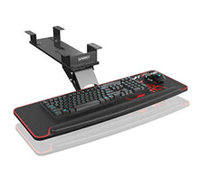 Load image into Gallery viewer, EUREKA ERGONOMIC Fully Adjustable Keyboard Drawers & Platforms Tray, Rotatable Gaming Computer Desk Mount Drawer Underdesk Shelf Workspace Organizers, Black