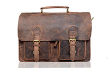 Load image into Gallery viewer, 16 Inch Vintage Computer Leather Laptop Messenger Bags for Men Leather Briefcase Shoulder Bag Man & Women Bag